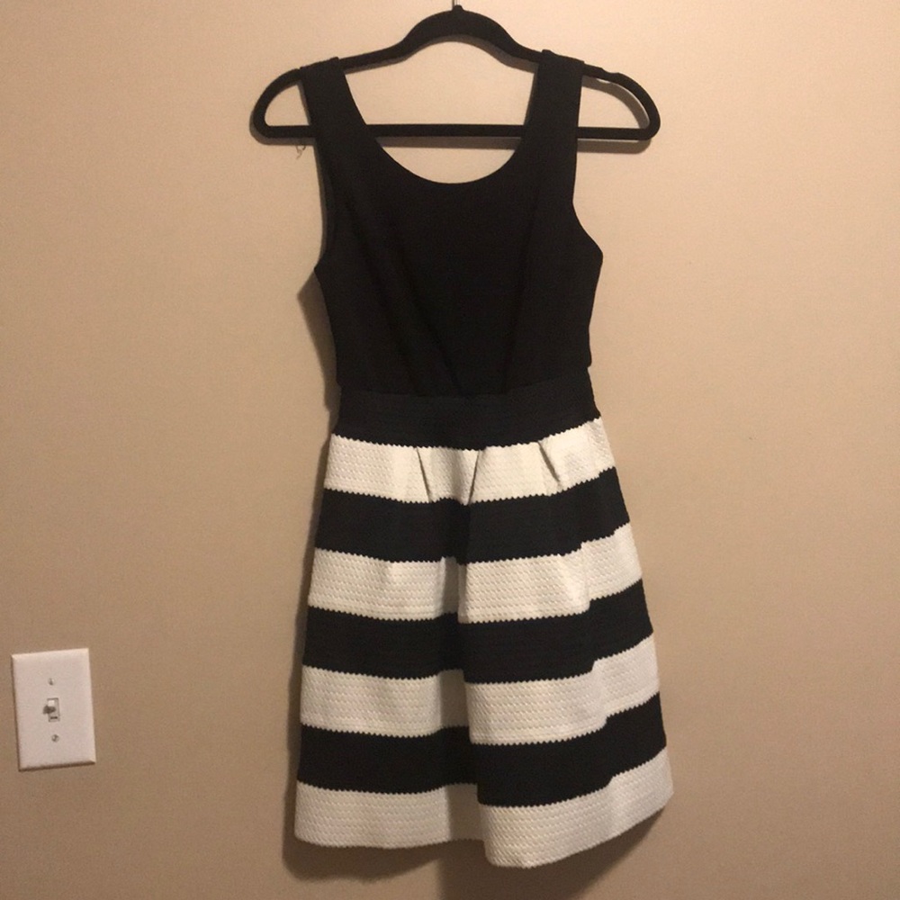 AS U WISH Dress Black and White Cocktail